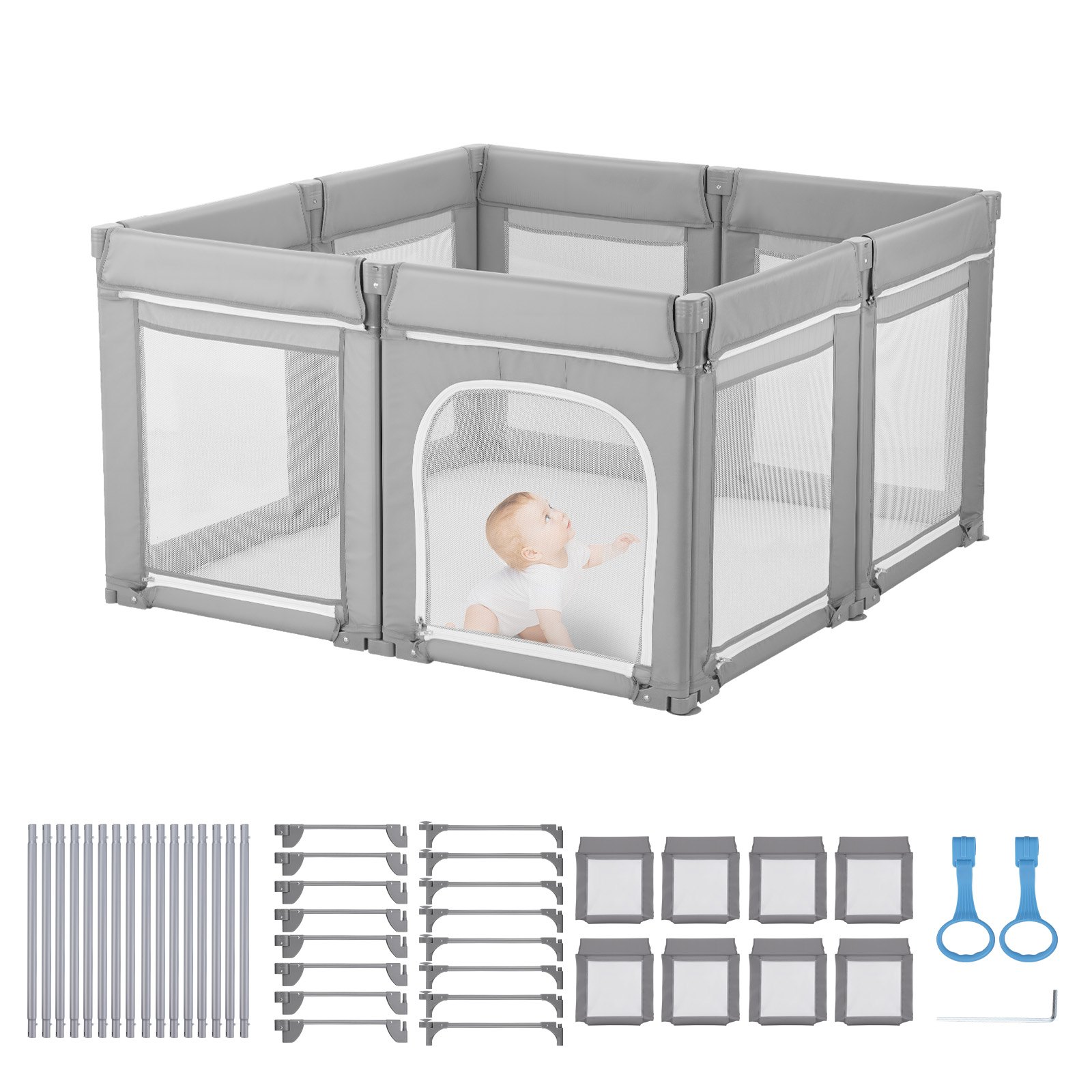 MGJV4T31babyplaypenm10012  VEVOR Instrumenti un Citi Darbarīki | Pieejami Uzticami Mājas uzlabošanai VEVOR Foldable Baby Playpen 120x120cm
