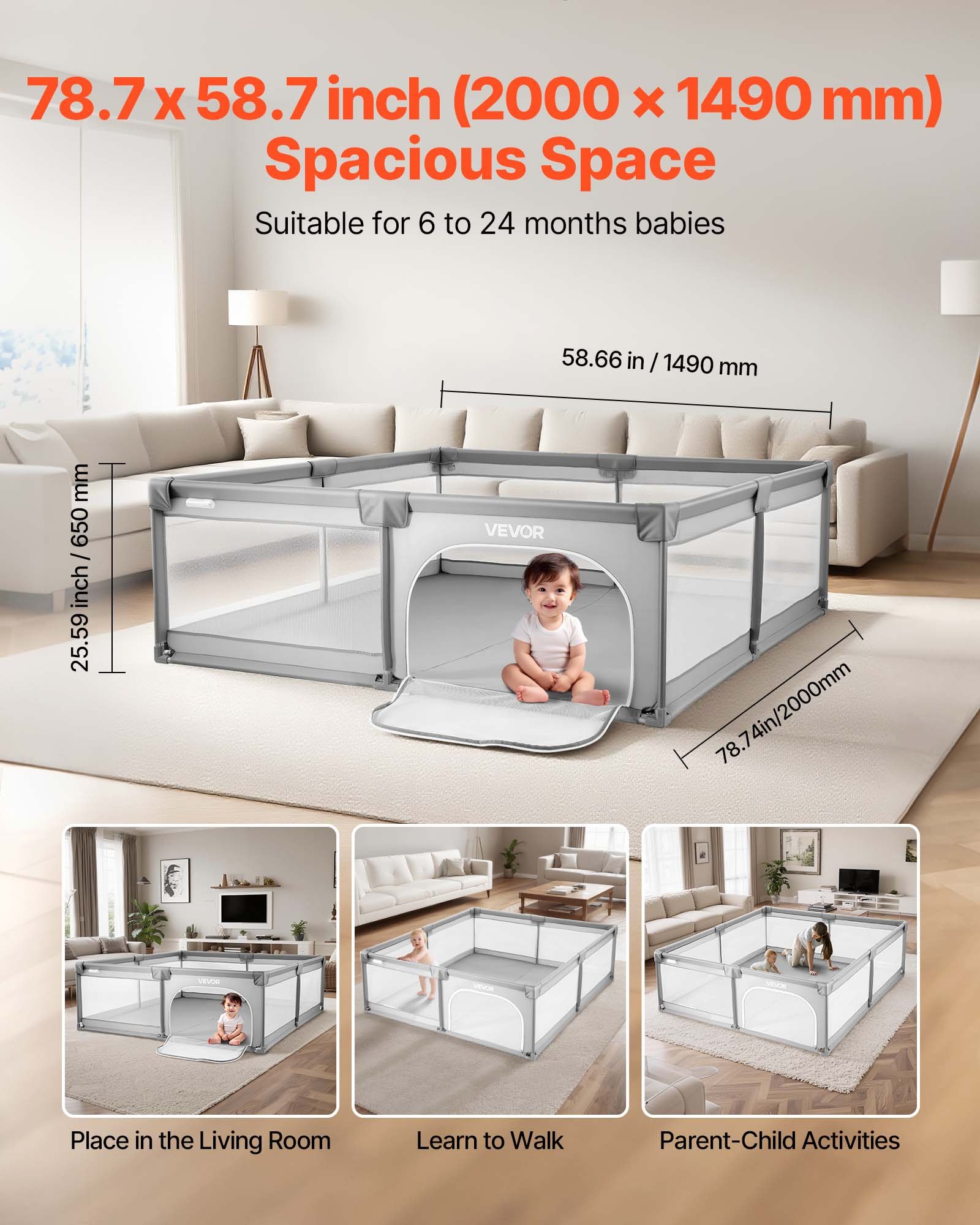 MGJV4YT3babyplaypenf1  VEVOR Instrumenti un Citi Darbarīki | Pieejami Uzticami Mājas uzlabošanai Mesh Sides