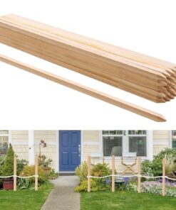 VEVOR 25 Wooden Garden Stakes 19×19×914 mm Fir Wood Sharp Pointed Plant Support Markers for Fencing & Landscaping