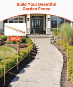 17.5×12.7×1219 mm Fir Wood Plant Support with Sharp Point for Fencing & Landscaping