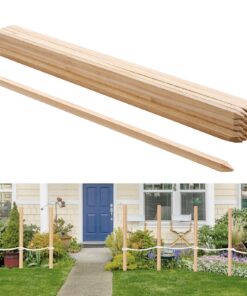 VEVOR Wooden Garden Stakes 25 pcs 19×19×1219 mm Fir Wood Sharp Pointed Plant Support Stakes for Fences