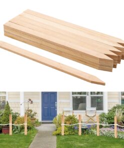VEVOR 25 Wooden Garden Stakes 12.7×38.1×609.6mm – Fir Wood Plant Supports with Sharp Point for Fencing