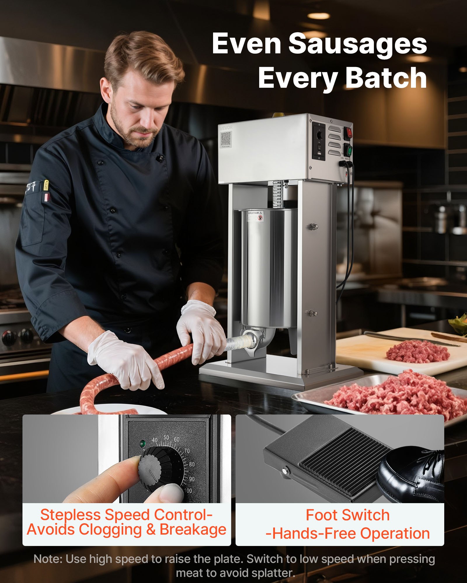 MGL9IJWYsausagestufferf1  VEVOR Instrumenti un Citi Darbarīki | Pieejami Uzticami Mājas uzlabošanai 200W