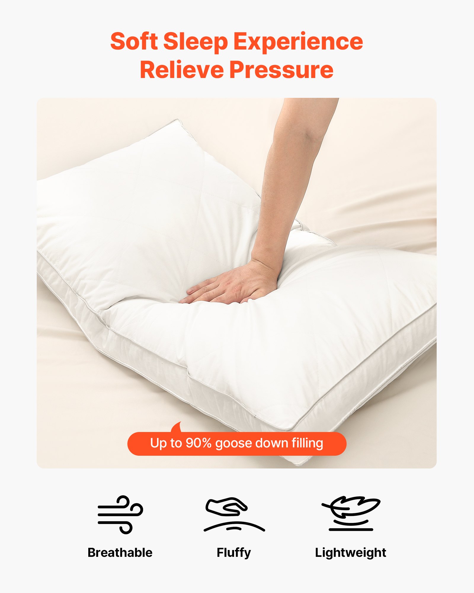MGL9JED1bedpillowsf1  VEVOR Instrumenti un Citi Darbarīki | Pieejami Uzticami Mājas uzlabošanai Fluffy  Supportive for All Sleep Positions