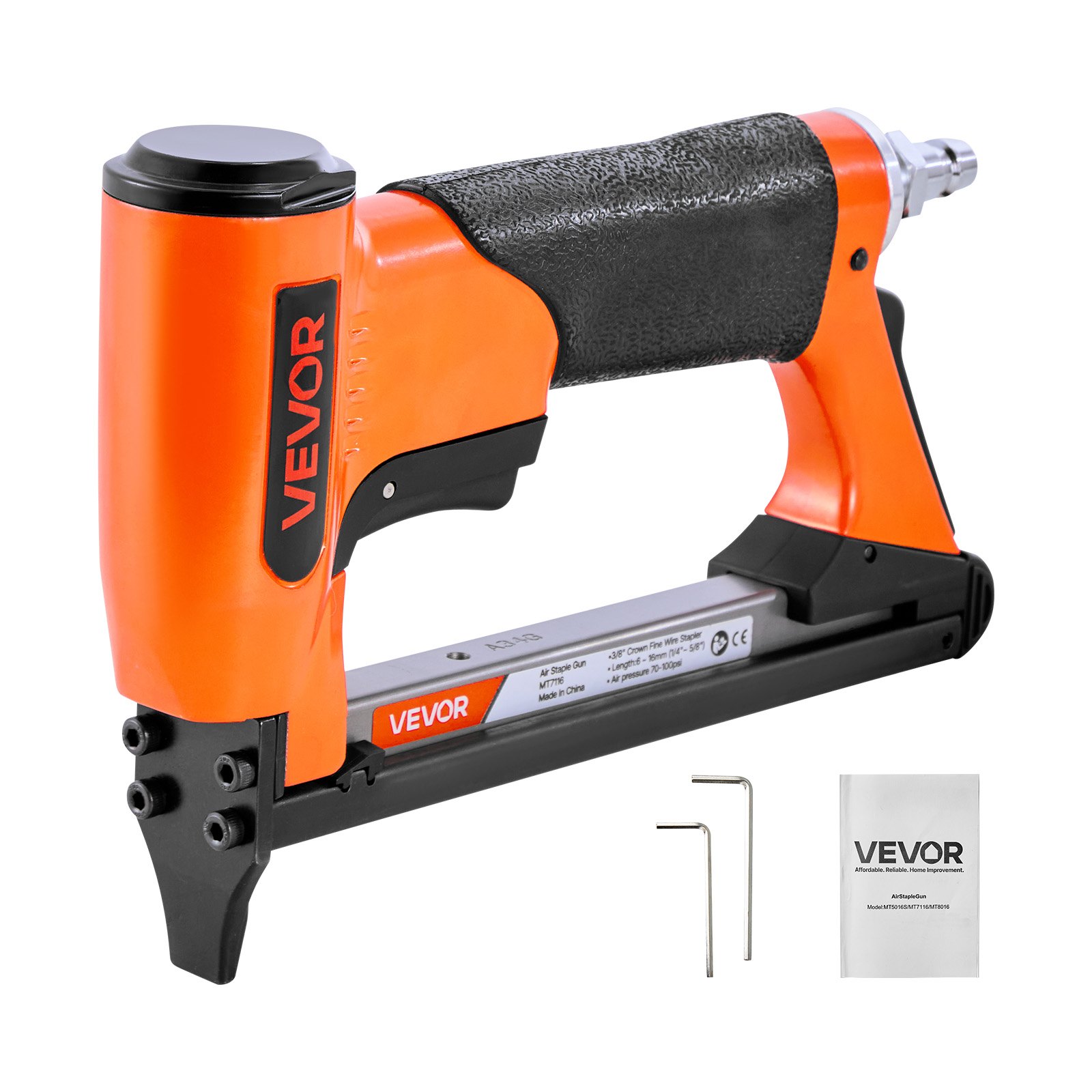 MGLROUOWpneumaticstaplegunm10012  VEVOR Instrumenti un Citi Darbarīki | Pieejami Uzticami Mājas uzlabošanai VEVOR 22 Gauge Pneumatic Staple Gun for 71 Series Staples