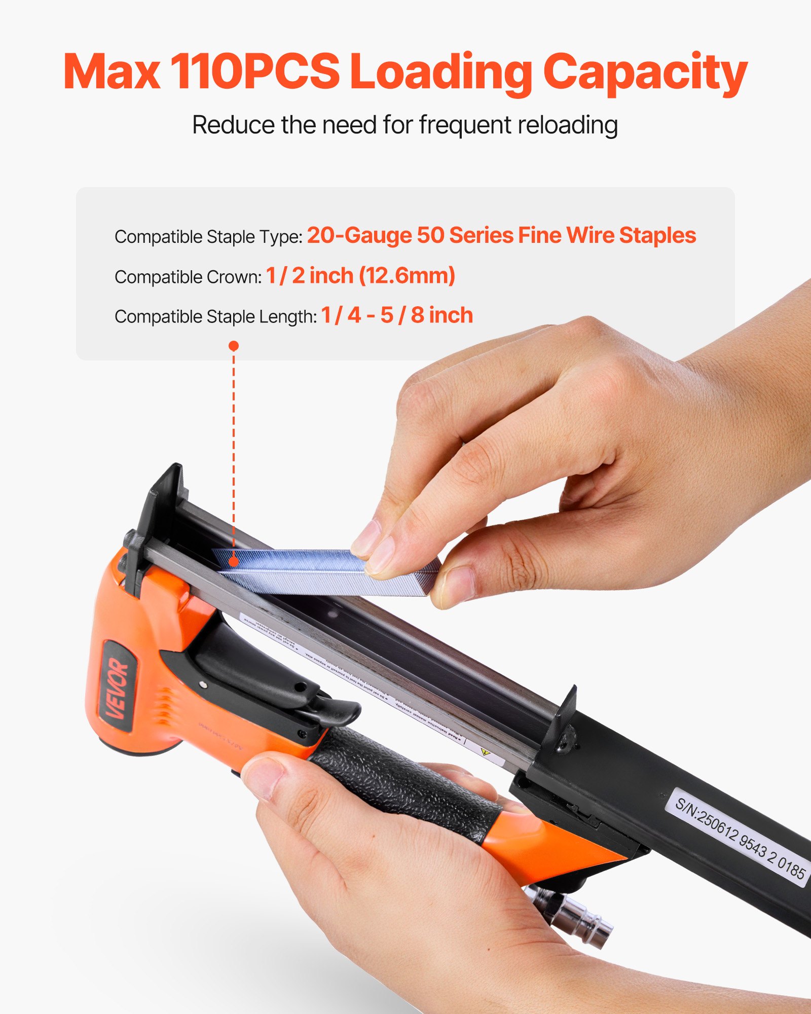 MGLRP8G2pneumaticstaplegunf2  VEVOR Instrumenti un Citi Darbarīki | Pieejami Uzticami Mājas uzlabošanai 110pcs Capacity for Upholstery  Woodworking