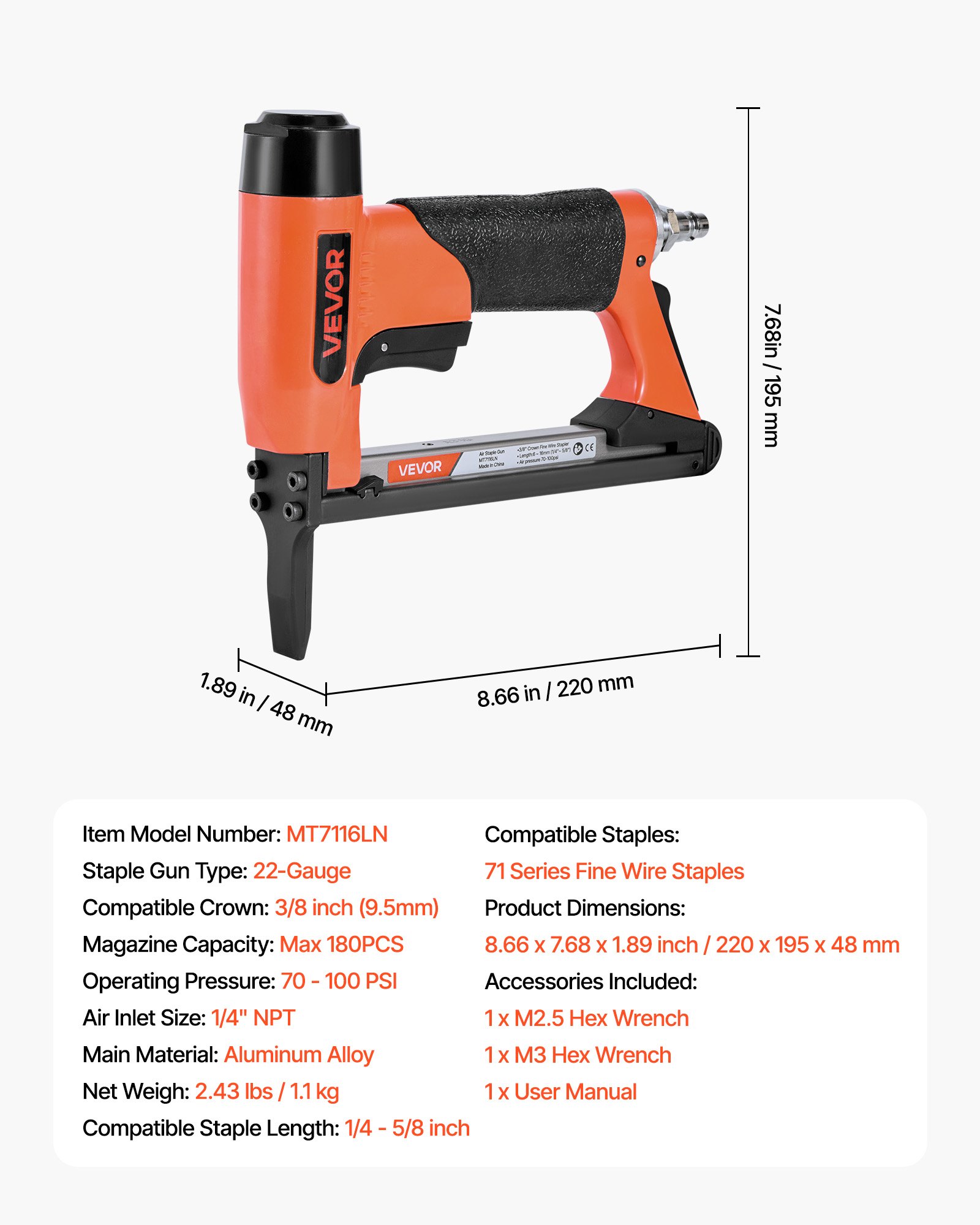 MGLRQFB0pneumaticstaplegunf6  VEVOR Instrumenti un Citi Darbarīki | Pieejami Uzticami Mājas uzlabošanai