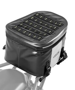 VEVOR 28L Waterproof Motorcycle Tail Bag with Adjustable Buckles