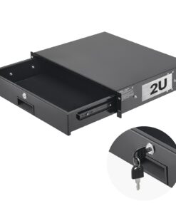 VEVOR 2U Lockable Rack Mount Drawer for 19'' Server Racks