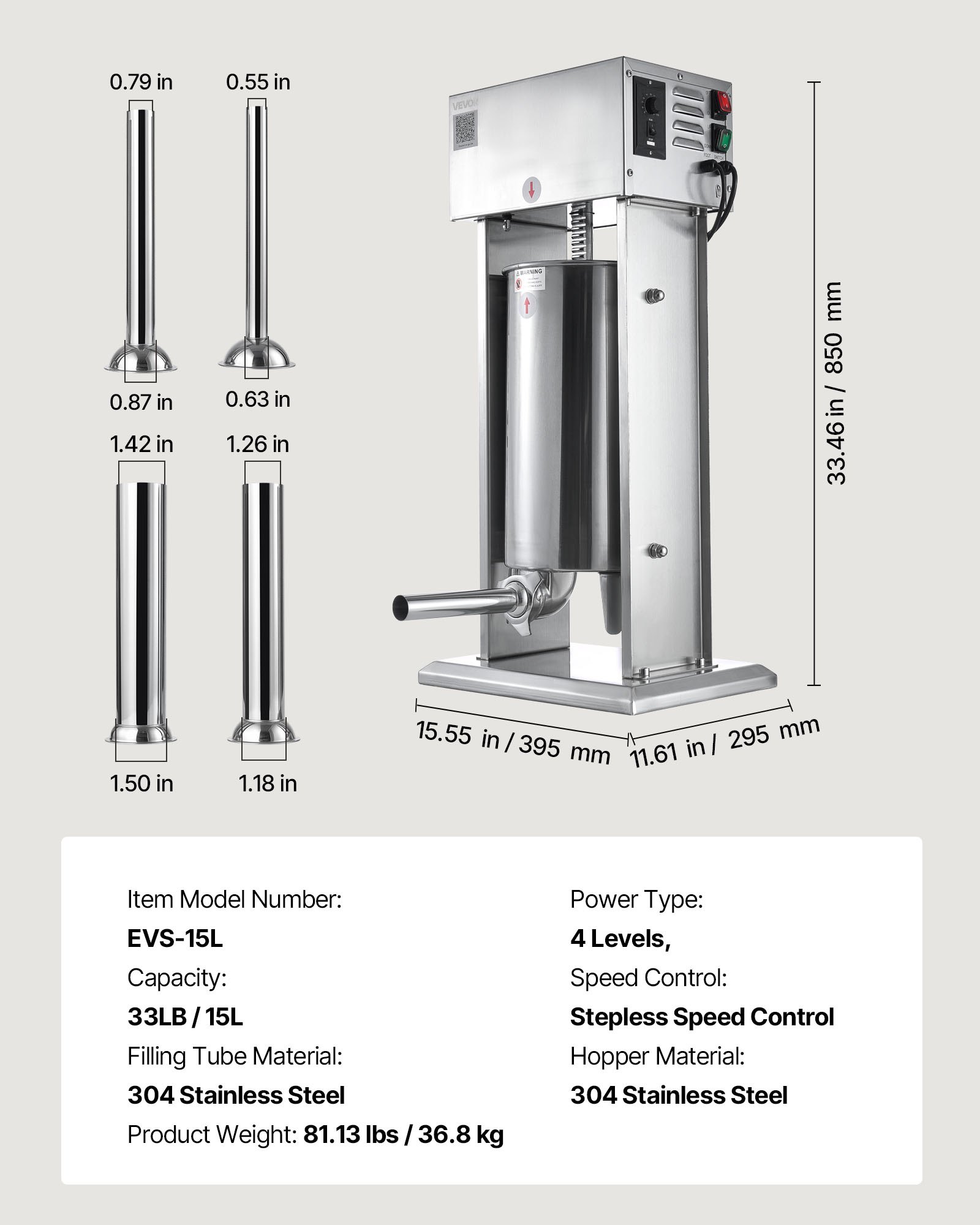 MGN75F95sausagestufferf6  VEVOR Instrumenti un Citi Darbarīki | Pieejami Uzticami Mājas uzlabošanai