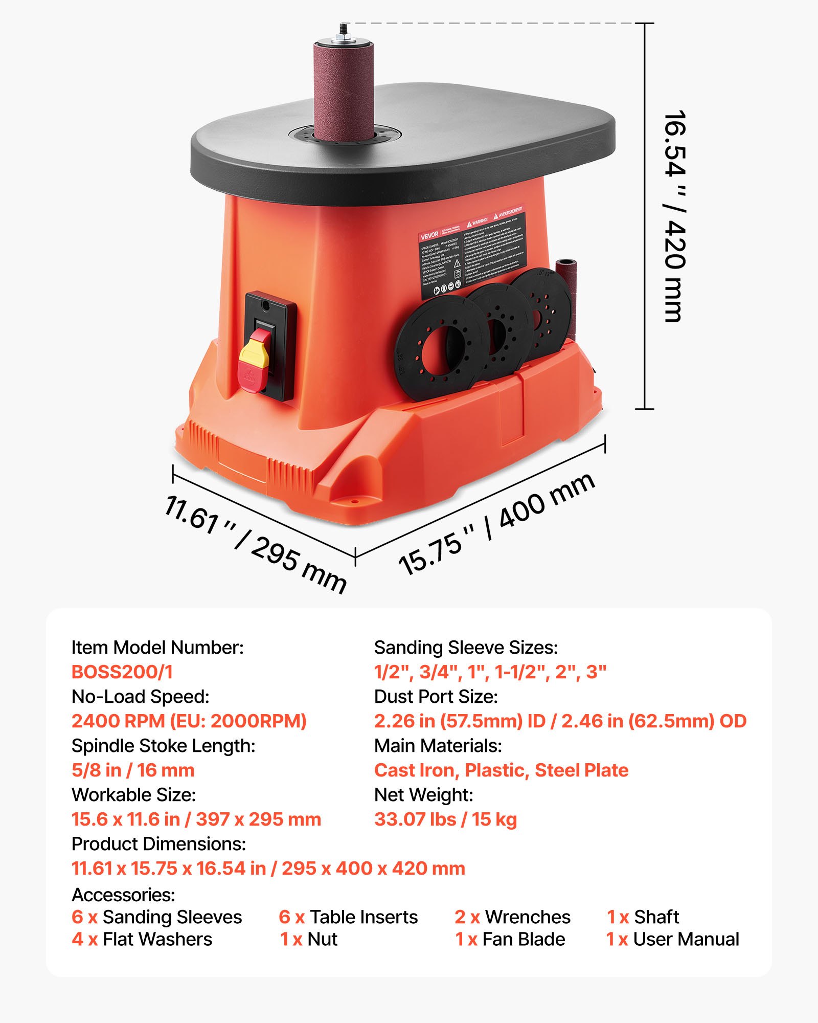 MGP0L6F0spindlesanderf6  VEVOR Instrumenti un Citi Darbarīki | Pieejami Uzticami Mājas uzlabošanai