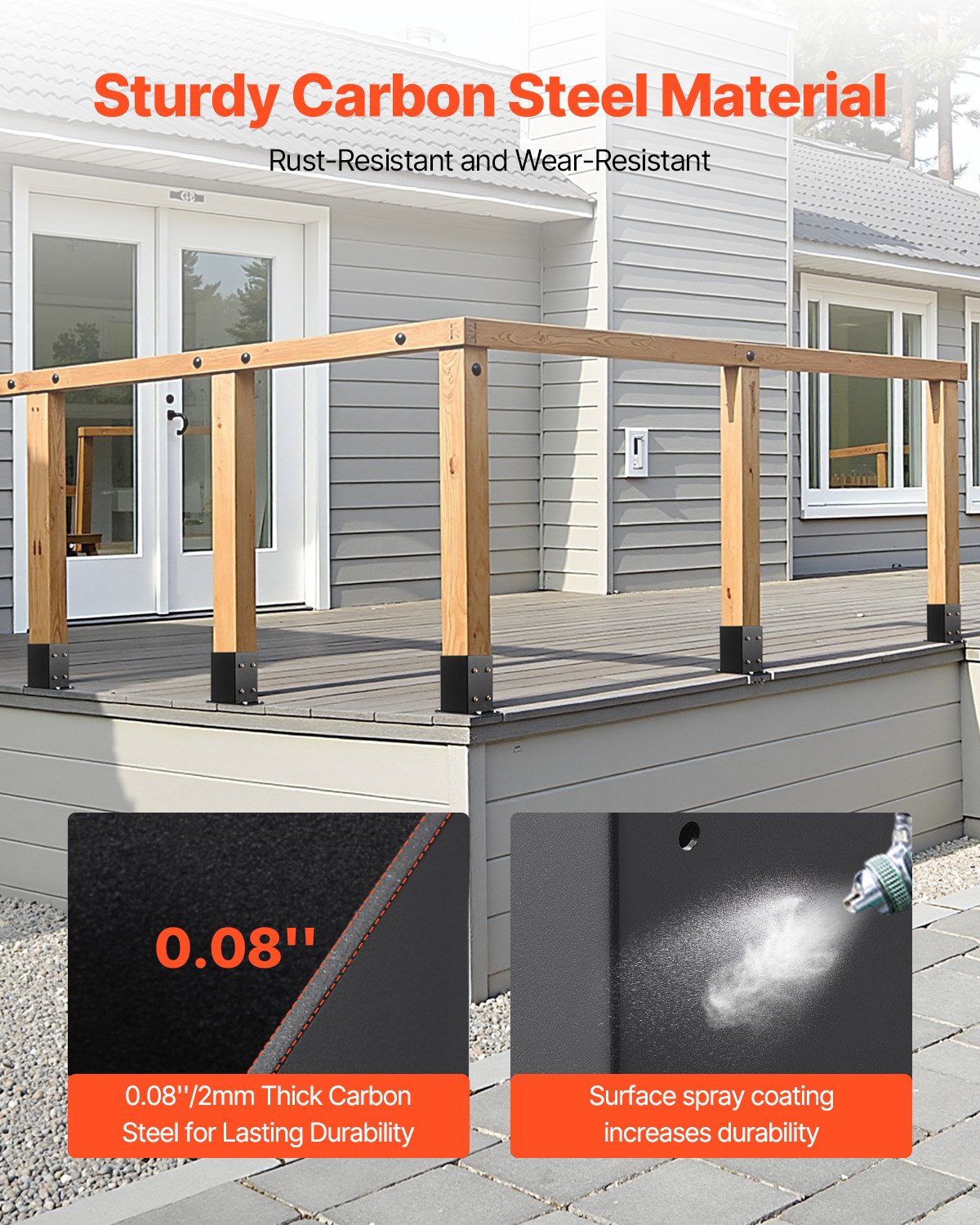 MGP703X3postbasef3  VEVOR Instrumenti un Citi Darbarīki | Pieejami Uzticami Mājas uzlabošanai for WoodDeckPavilion Support