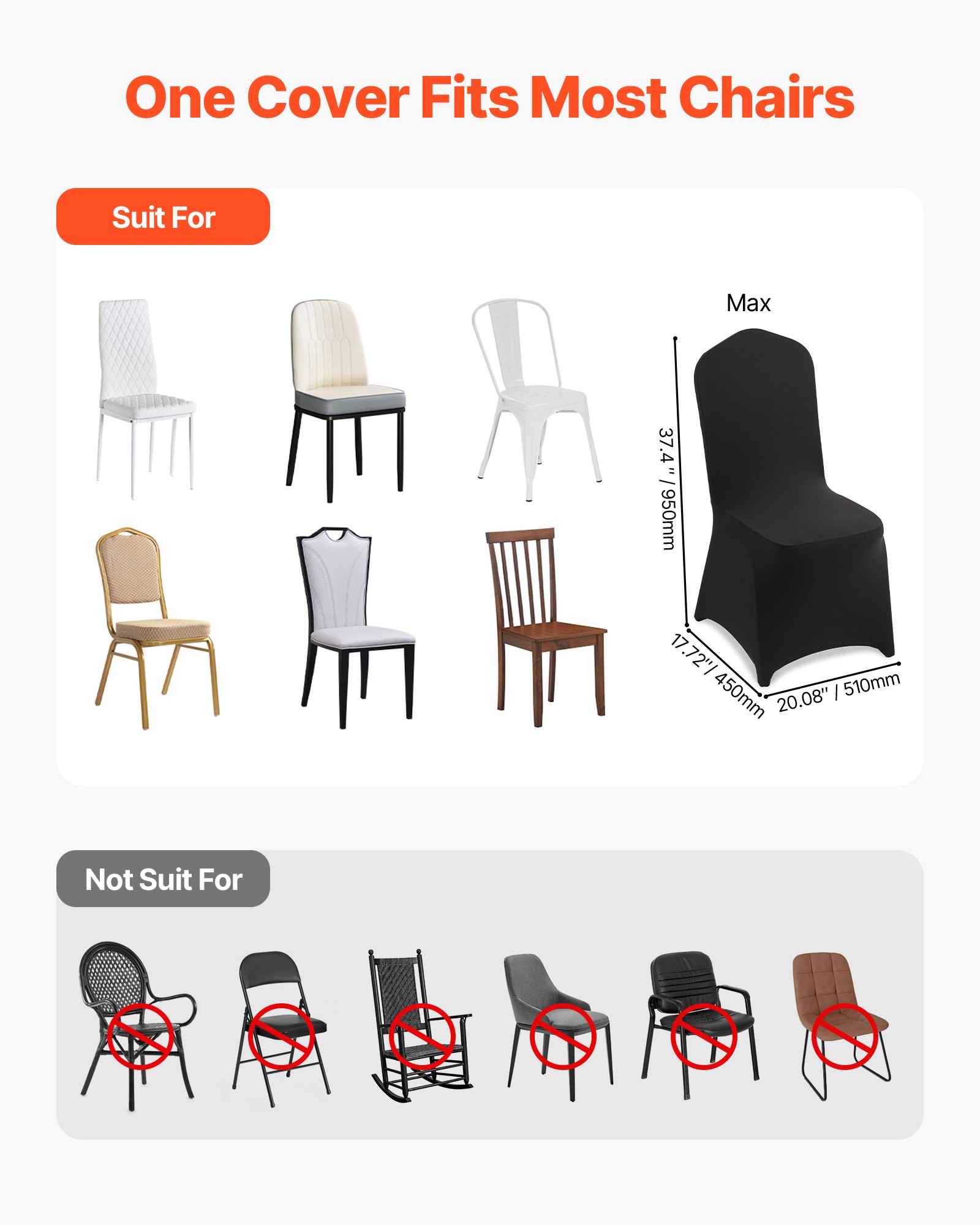 MGPJVNNDchaircoverf3  VEVOR Instrumenti un Citi Darbarīki | Pieejami Uzticami Mājas uzlabošanai Dining