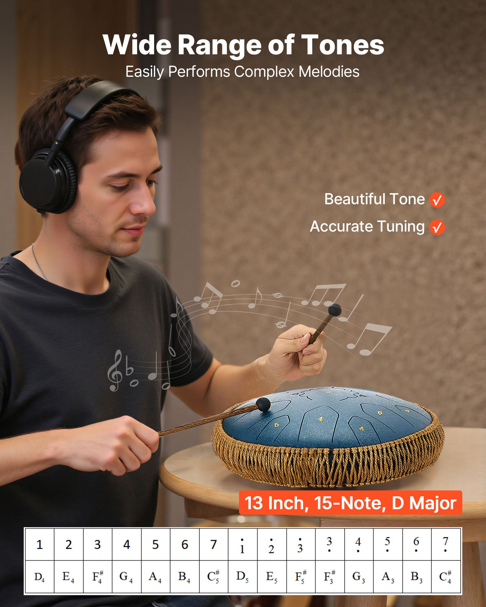 MGPJW2V1tonguedrumf2  VEVOR Instrumenti un Citi Darbarīki | Pieejami Uzticami Mājas uzlabošanai with Mallets  Music Book