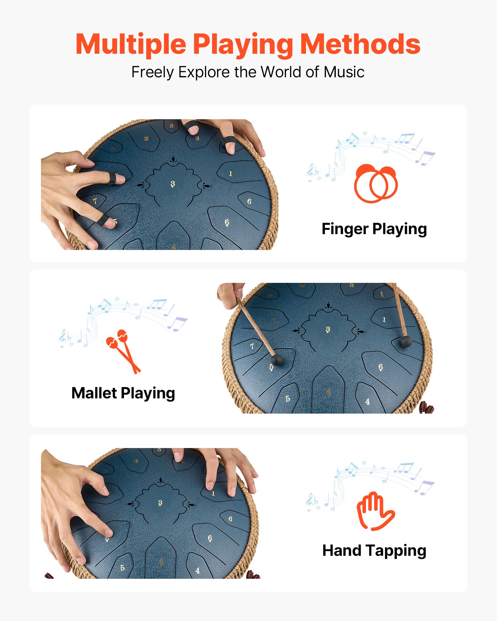 MGPJW2V1tonguedrumf3  VEVOR Instrumenti un Citi Darbarīki | Pieejami Uzticami Mājas uzlabošanai for Meditation