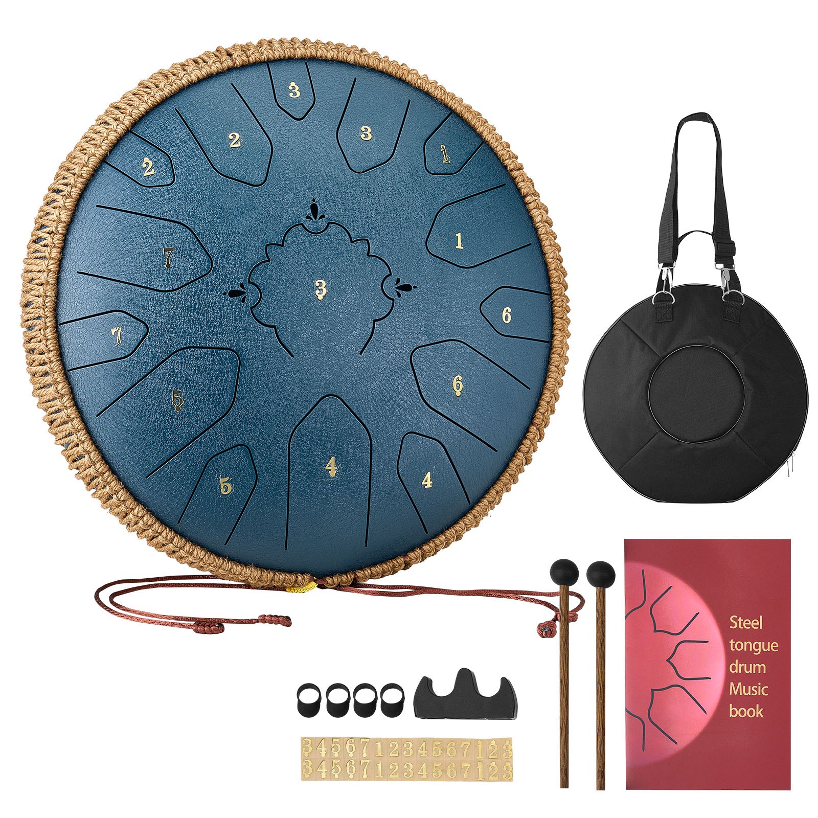 MGPJW2V1tonguedrumm10012  VEVOR Instrumenti un Citi Darbarīki | Pieejami Uzticami Mājas uzlabošanai VEVOR Steel Tongue Drum 33cm 15 Note D Major