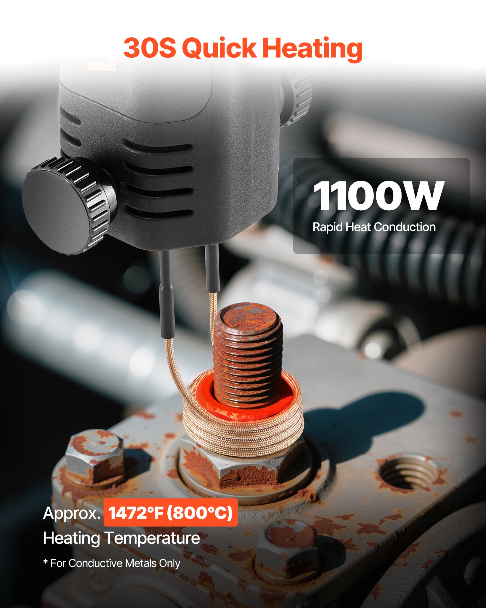 MGQ2392Kinductionheaterfrf1  VEVOR Instrumenti un Citi Darbarīki | Pieejami Uzticami Mājas uzlabošanai 230V Handheld Nut and Bolt Remover for Rusty Screws