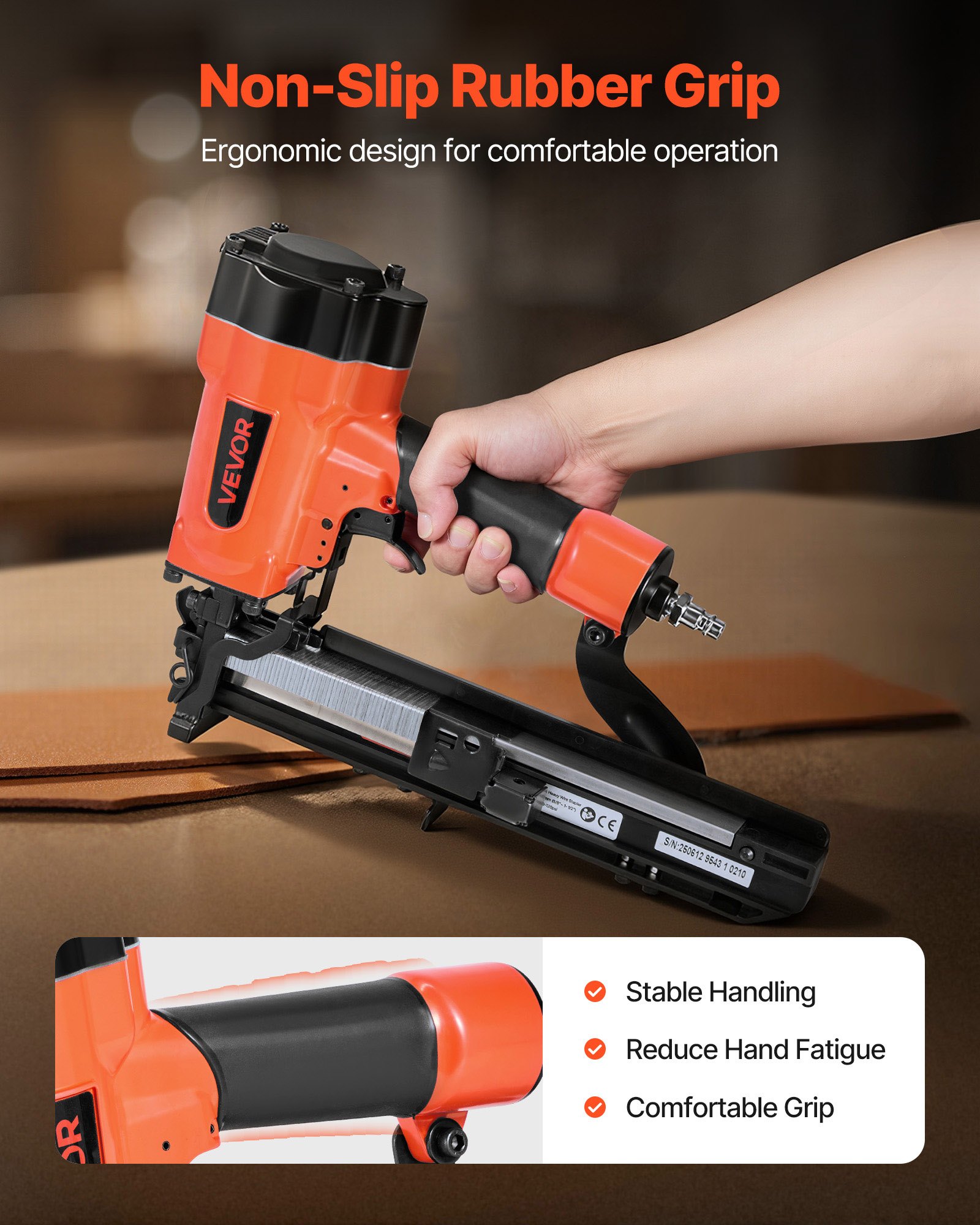 MGQ23U05pneumaticstaplegunf4  VEVOR Instrumenti un Citi Darbarīki | Pieejami Uzticami Mājas uzlabošanai Dual Mode Air Stapler for Roofing  Woodwork