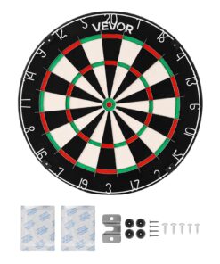VEVOR 450mm Professional Sisal Fiber Dartboard with Staple-Free Bullseye