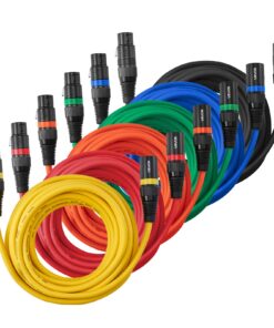 VEVOR 6-Pack XLR Microphone Cables 6.1 m