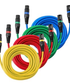 VEVOR 7.62 m XLR Microphone Cable 4-Pack