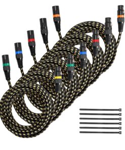 VEVOR 7.62 m XLR Microphone Cable 6-Pack