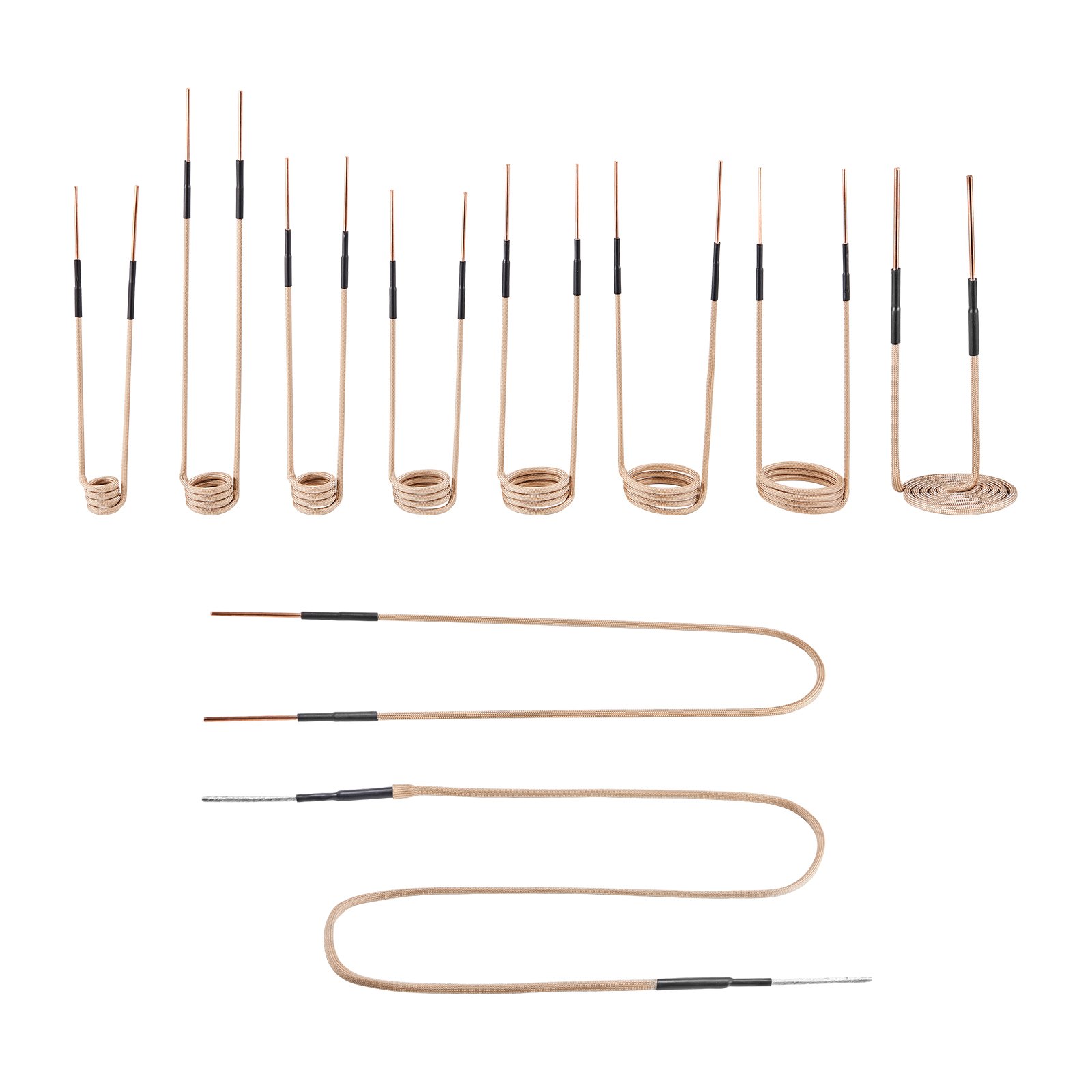 MGR1LJTZinductioncoilkitm10012  VEVOR Instrumenti un Citi Darbarīki | Pieejami Uzticami Mājas uzlabošanai VEVOR 10pcs Magnetic Induction Heater Coil Kit  540mm Coils