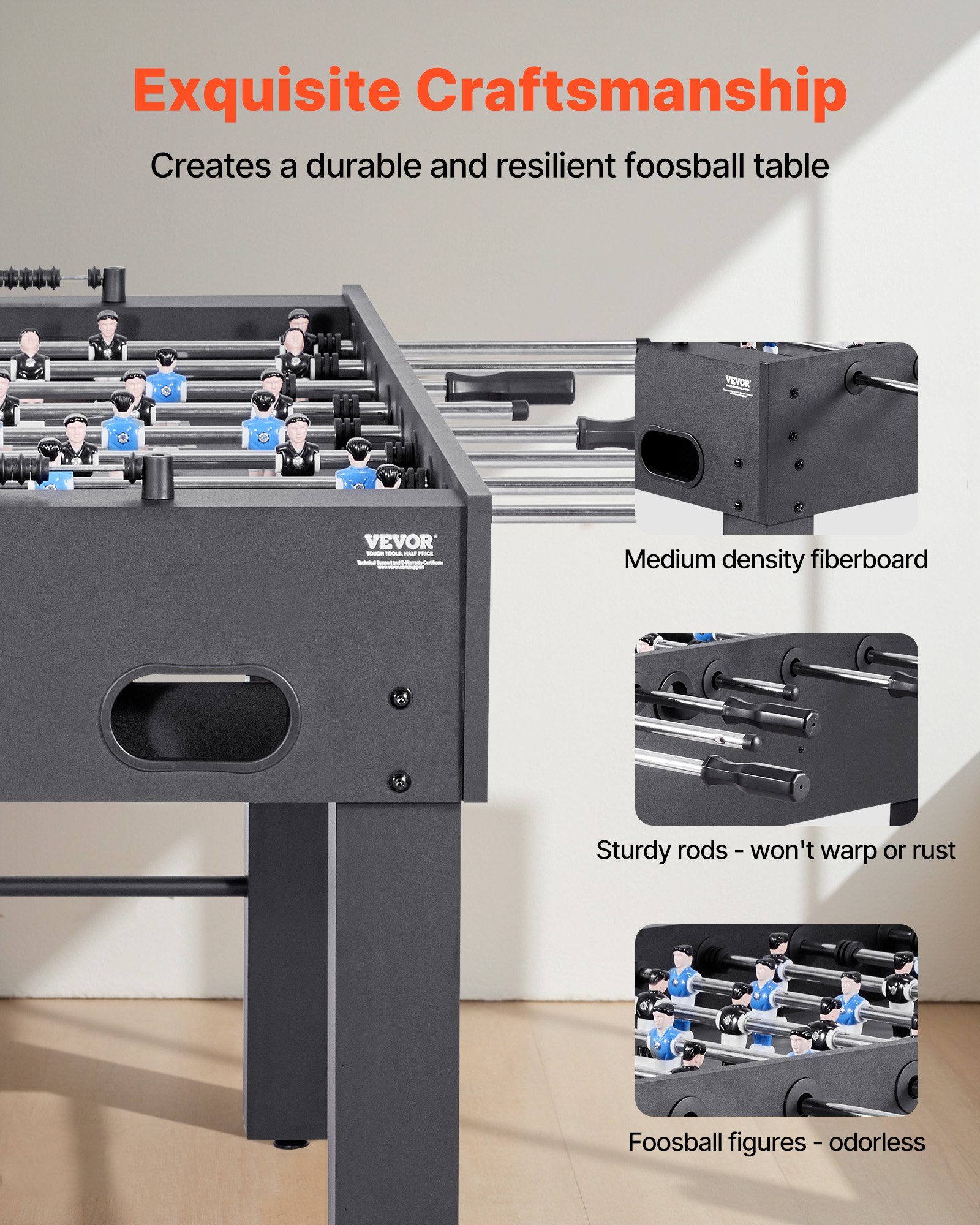 MGRHLO49foosballtablef1  VEVOR Instrumenti un Citi Darbarīki | Pieejami Uzticami Mājas uzlabošanai MDF Build