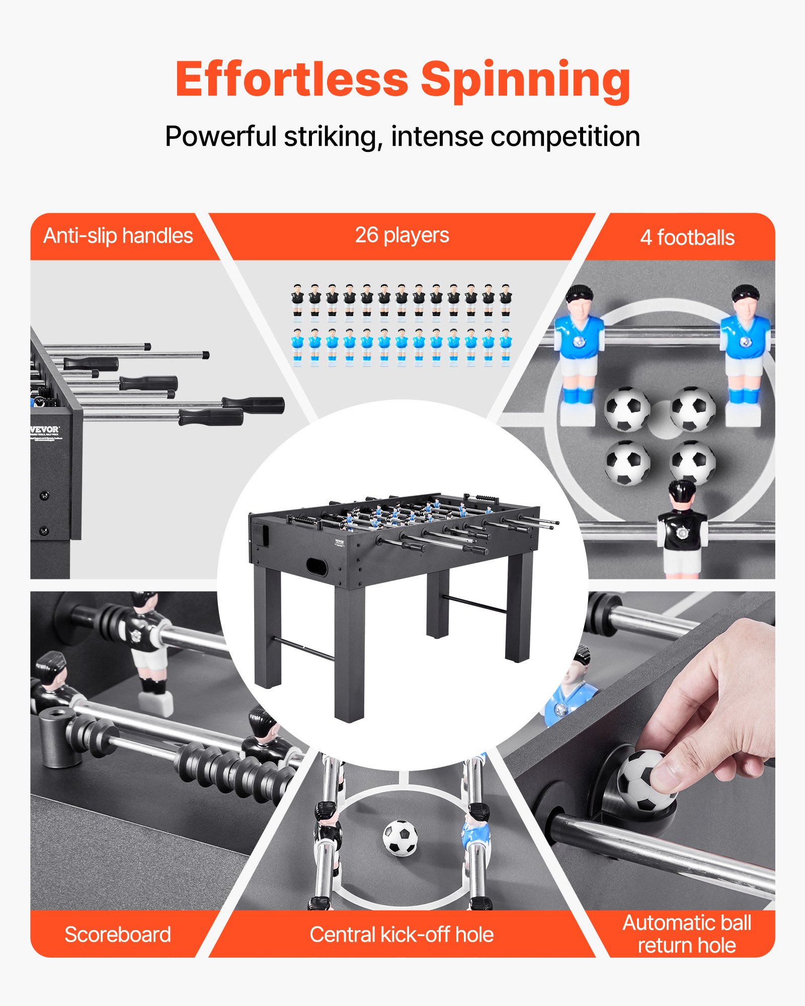 MGRHLO49foosballtablef2  VEVOR Instrumenti un Citi Darbarīki | Pieejami Uzticami Mājas uzlabošanai 26 Players