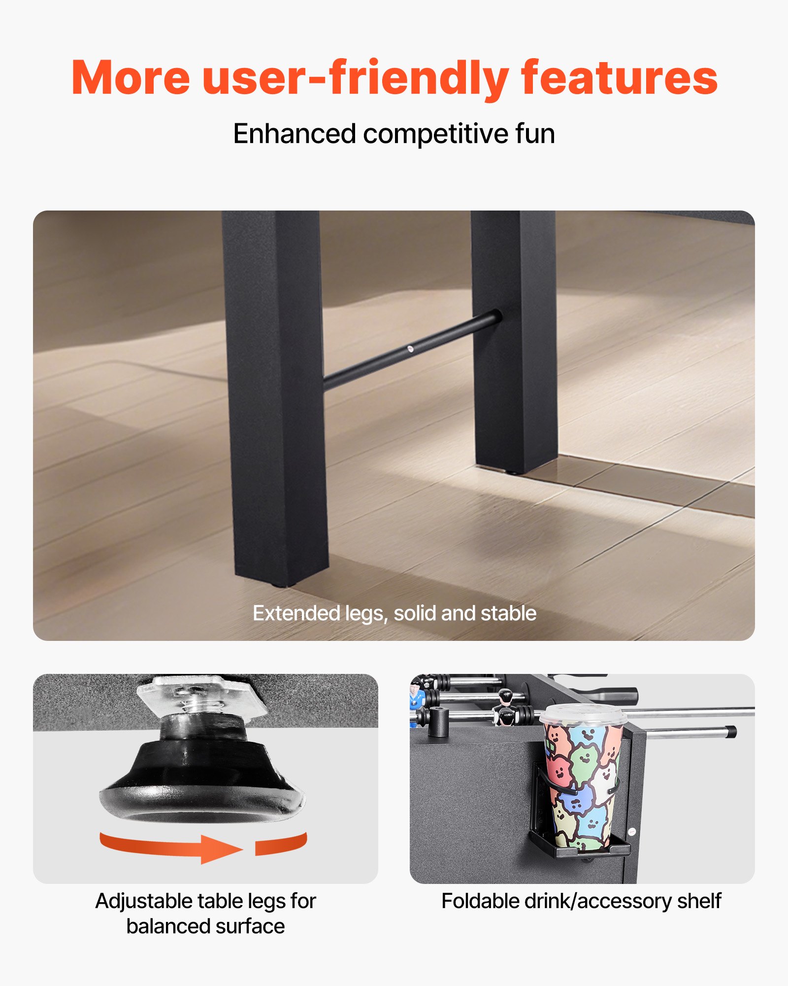 MGRHLO49foosballtablef3  VEVOR Instrumenti un Citi Darbarīki | Pieejami Uzticami Mājas uzlabošanai 4 Balls