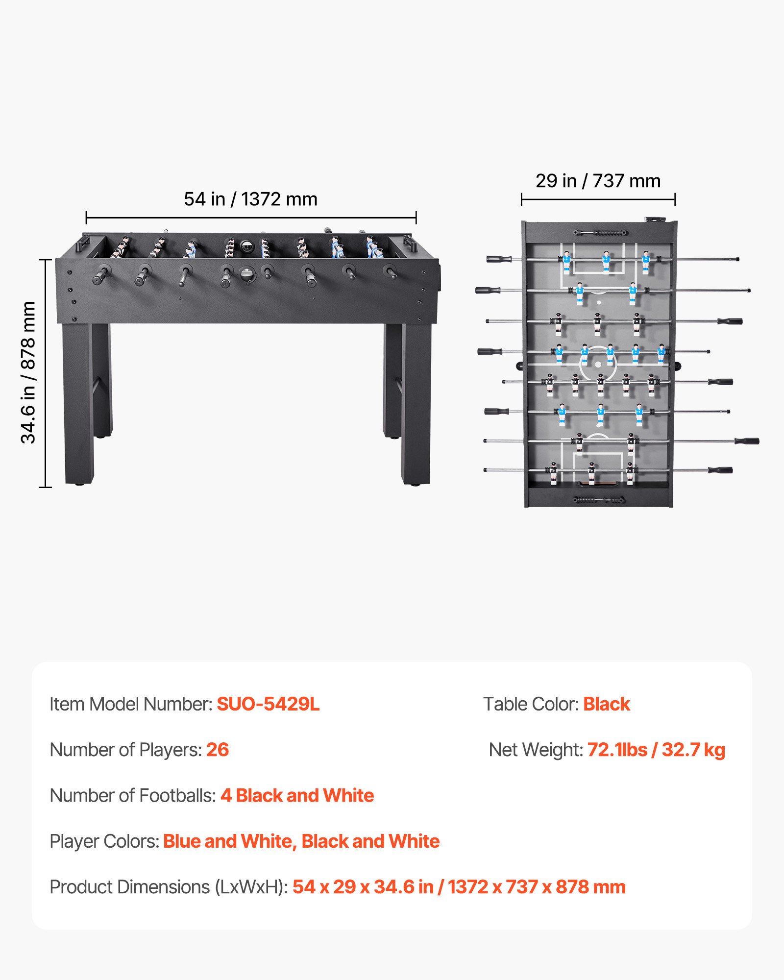 MGRHLO49foosballtablef6  VEVOR Instrumenti un Citi Darbarīki | Pieejami Uzticami Mājas uzlabošanai