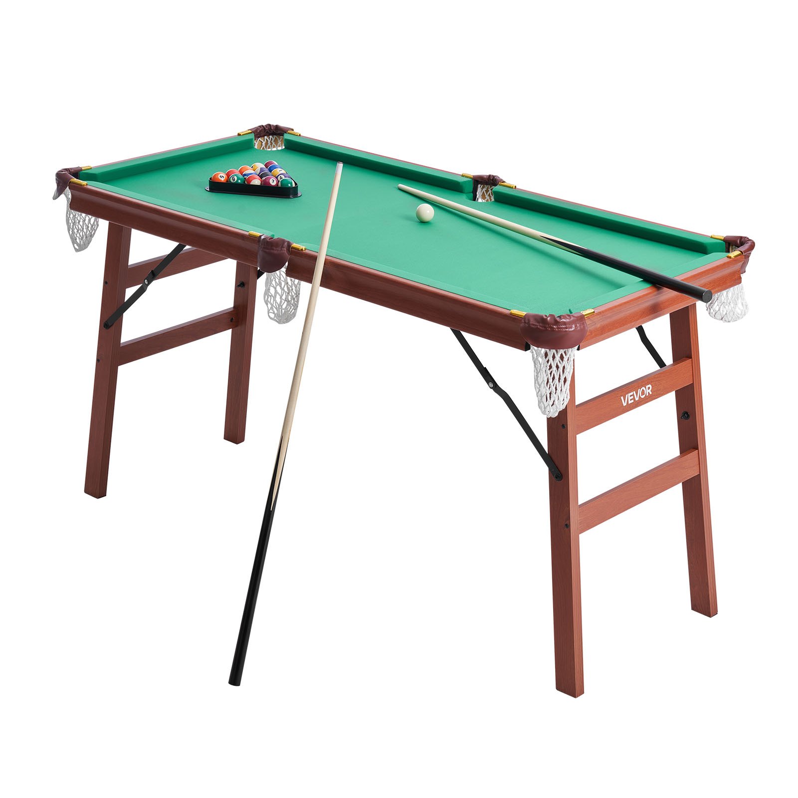 MGRHLUAXpooltablem10012  VEVOR Instrumenti un Citi Darbarīki | Pieejami Uzticami Mājas uzlabošanai VEVOR 140cm Folding Pool Table with Accessories