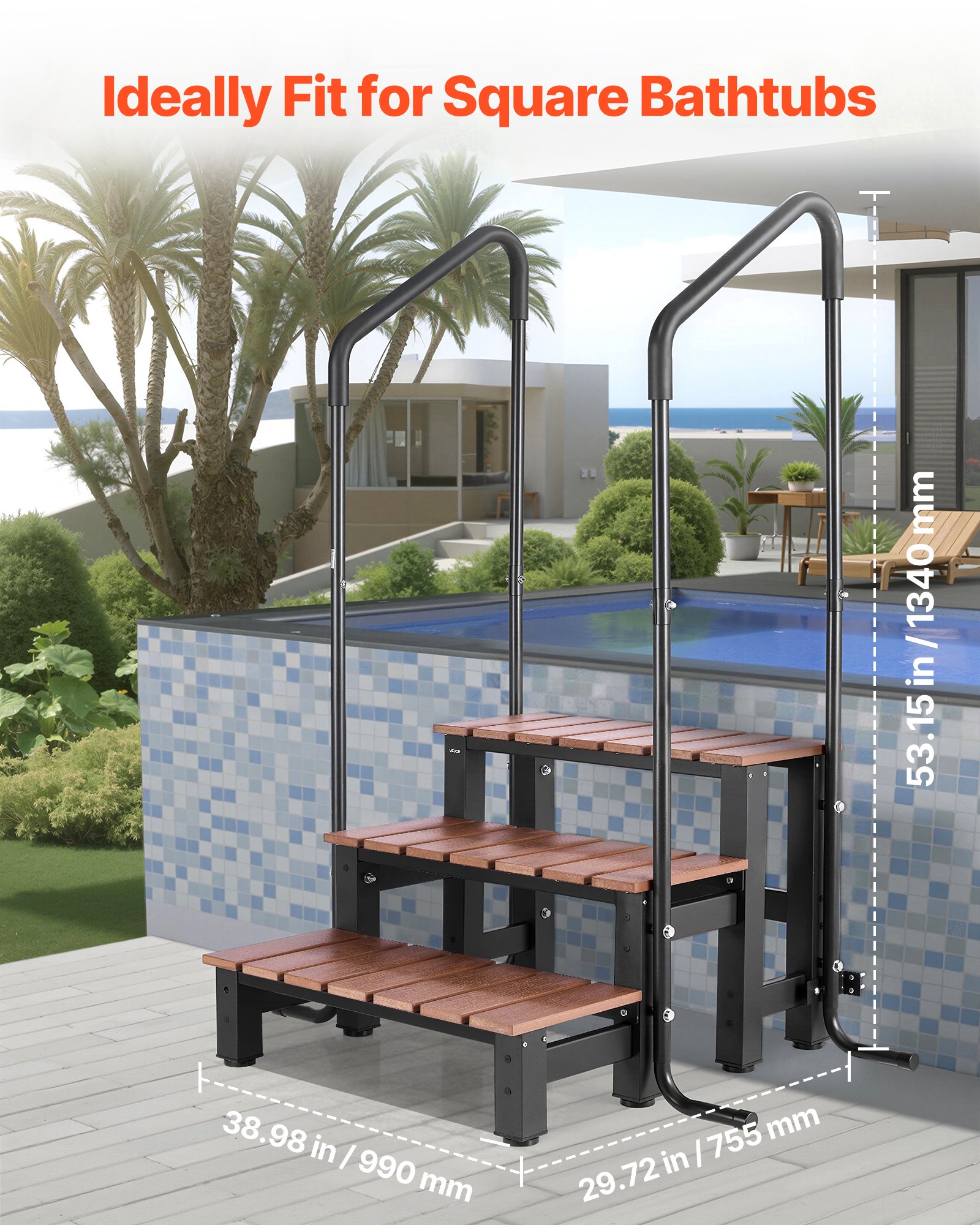 MGS1X5PZhottubstepf4  VEVOR Instrumenti un Citi Darbarīki | Pieejami Uzticami Mājas uzlabošanai Внутренний Дворик