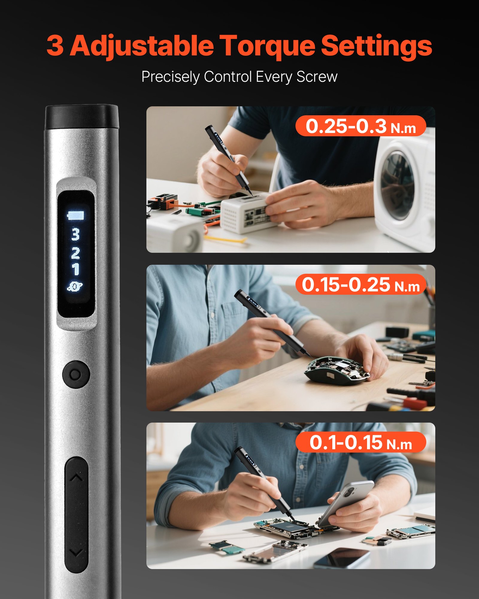 MGS1XG2Belectricscrewdriverf1  VEVOR Instrumenti un Citi Darbarīki | Pieejami Uzticami Mājas uzlabošanai Світлодіодне світло