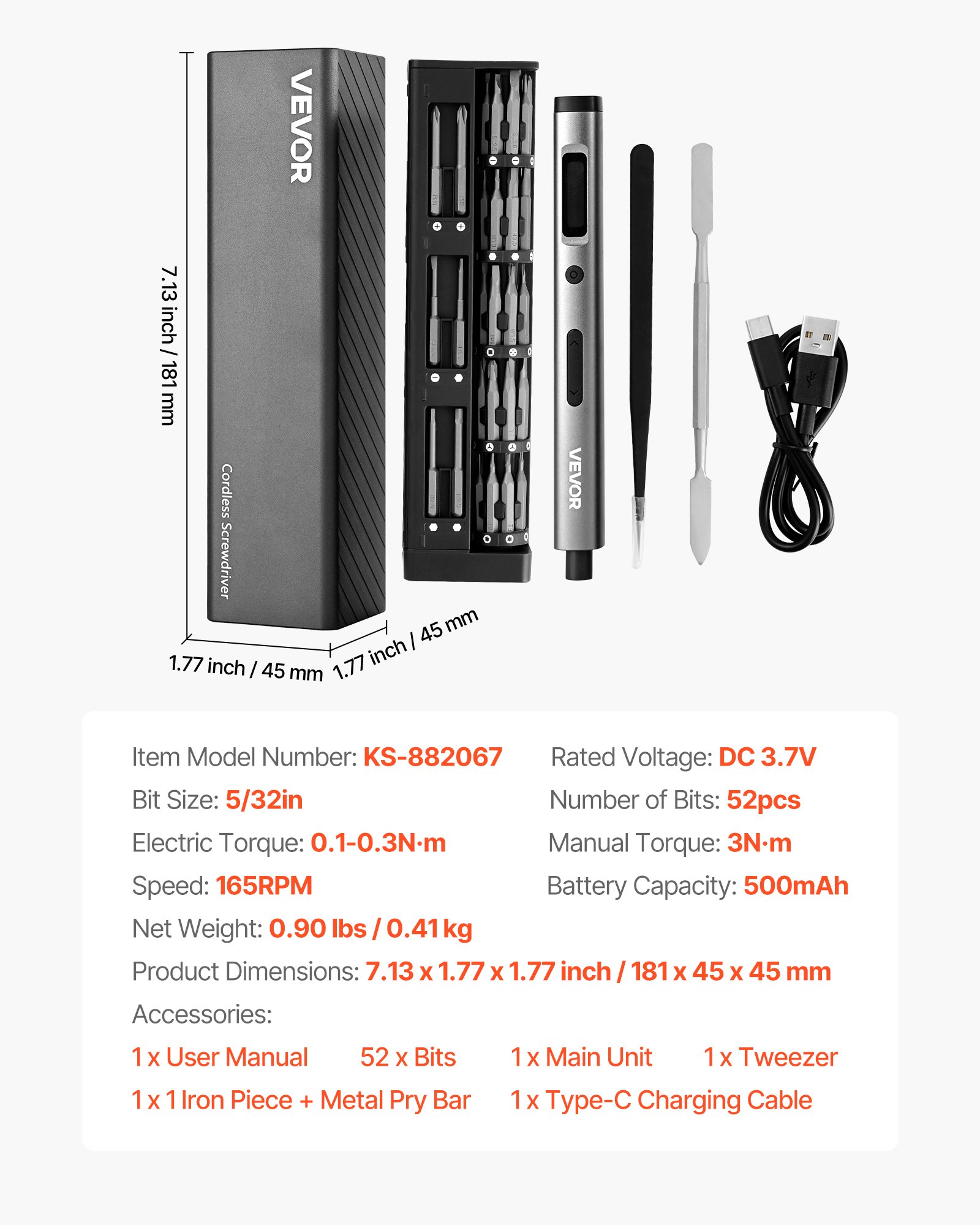 MGS1XG2Belectricscrewdriverf6  VEVOR Instrumenti un Citi Darbarīki | Pieejami Uzticami Mājas uzlabošanai