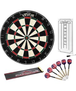 VEVOR 451mm Professional Steel Tip Dartboard Set with 6 Darts