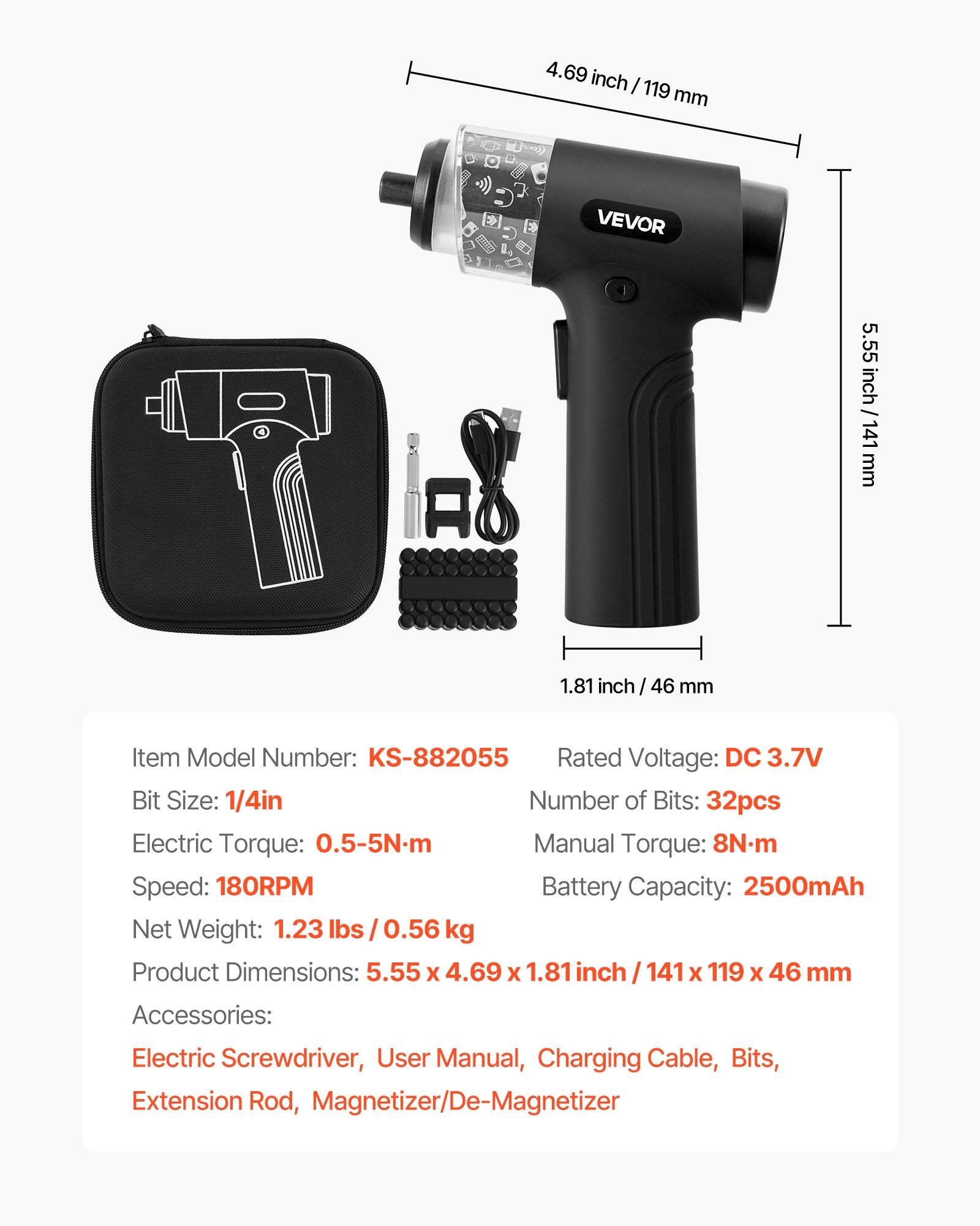 MGS1YN8Belectricscrewdriverf6  VEVOR Instrumenti un Citi Darbarīki | Pieejami Uzticami Mājas uzlabošanai Цифровий дисплей