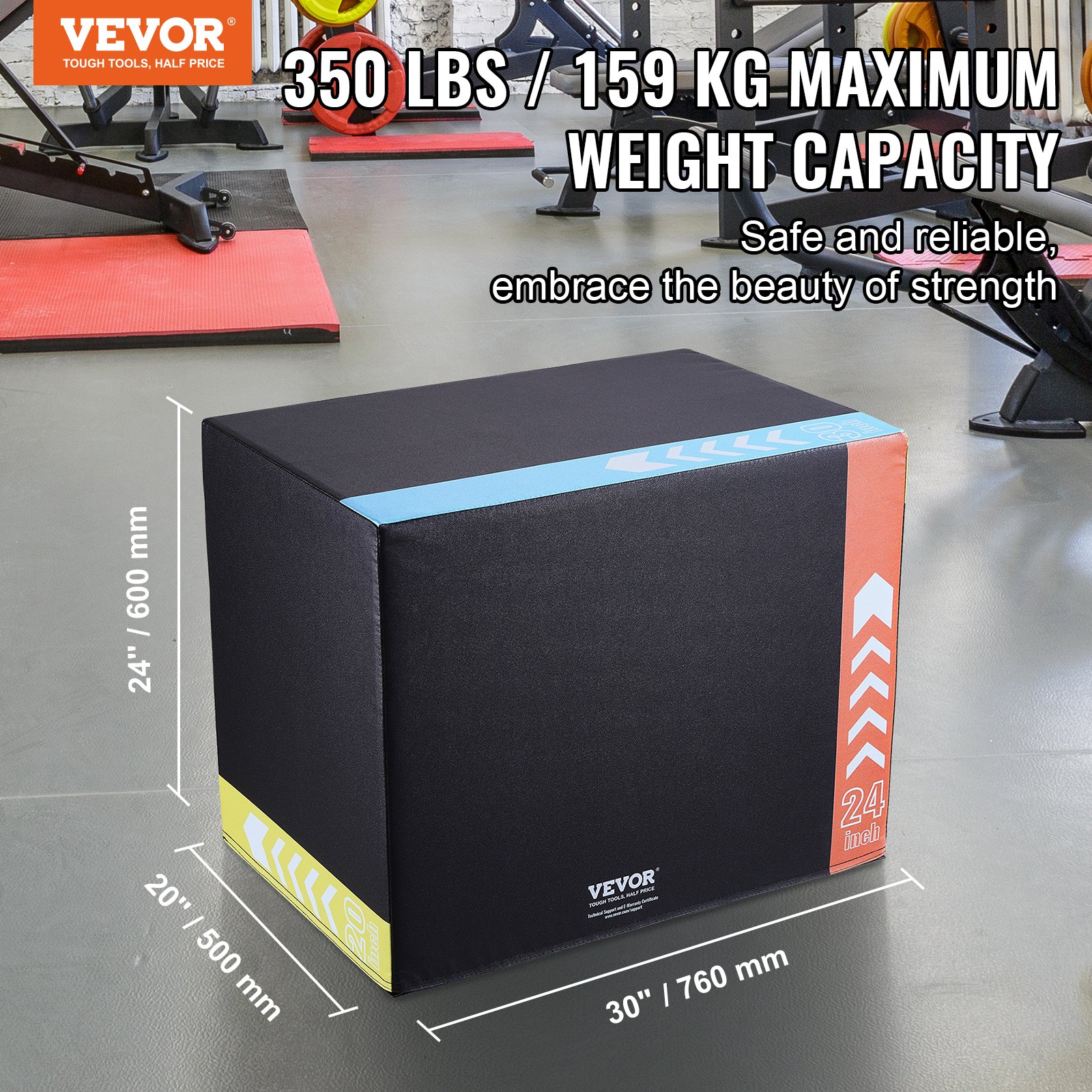 MGSX1CS6plyoboxf1 VEVOR Instrumenti un Citi Darbarīki | Pieejami Uzticami Mājas uzlabošanai Non Slip Fitness Step for Home Gym Strength Training