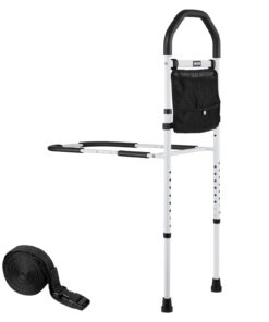 VEVOR Adjustable Bed Rail for Elderly with Support Leg & PU Handrail