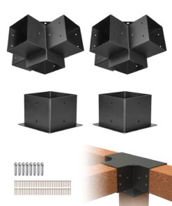 VEVOR 4-Way Pergola Bracket Kit for 142x142 mm Beams