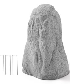 VEVOR Medium Faux Rock Cover – Grey Polyresin Artificial Boulder for Garden