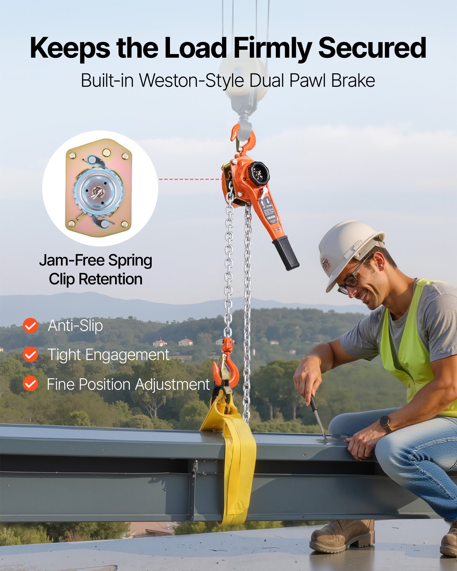 MH4SGJZWmanualleverhoistf2 VEVORshoplv Dual Brake