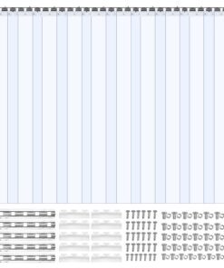 VEVOR Clear PVC Strip Curtain 2.4x1.5 m