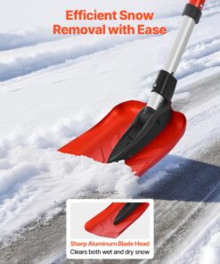 91–102cm Adjustable D-Handle Aluminum Alloy Snow Remover for Driveway