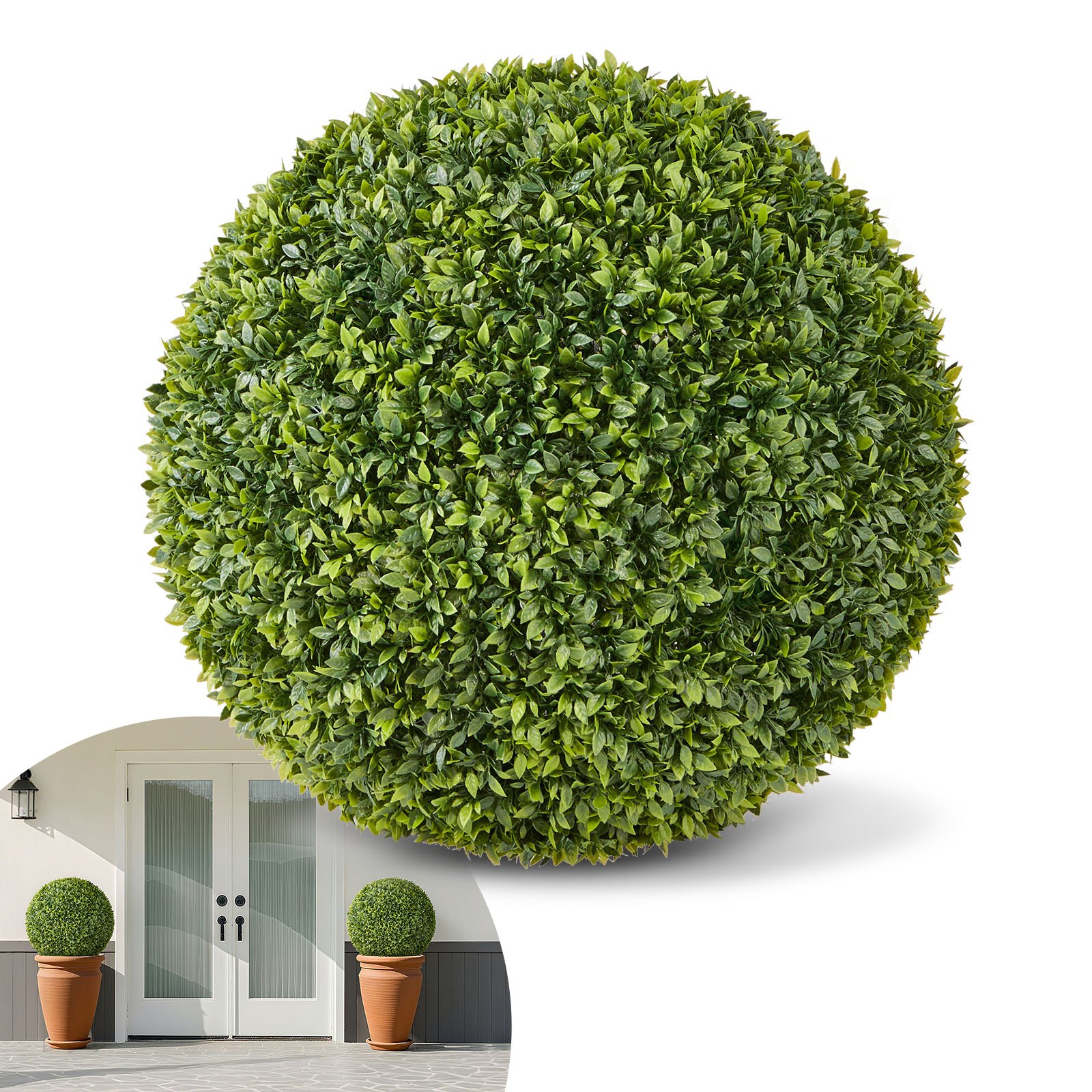 MH5RTJHFartificialtopiariesm10012 VEVORshoplv VEVOR 584mm Artificial Topiary Ball