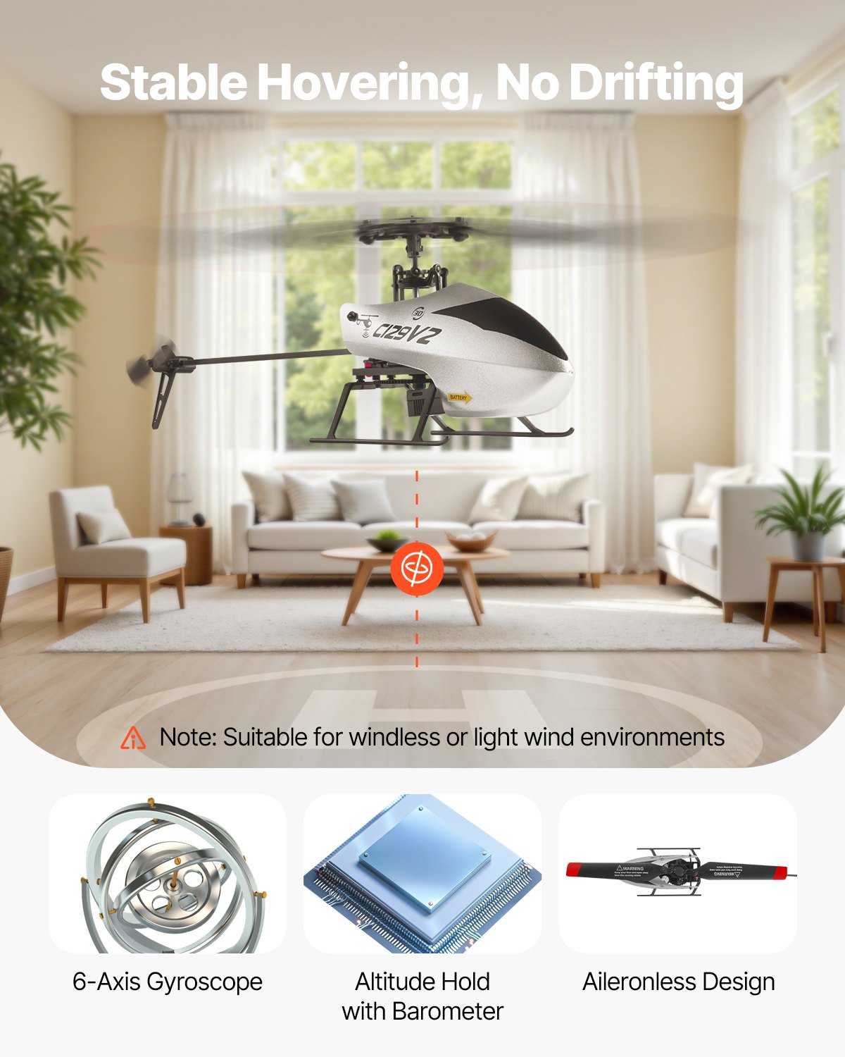 MH84GS6Grchelicopterf2 VEVORshoplv 70m Range