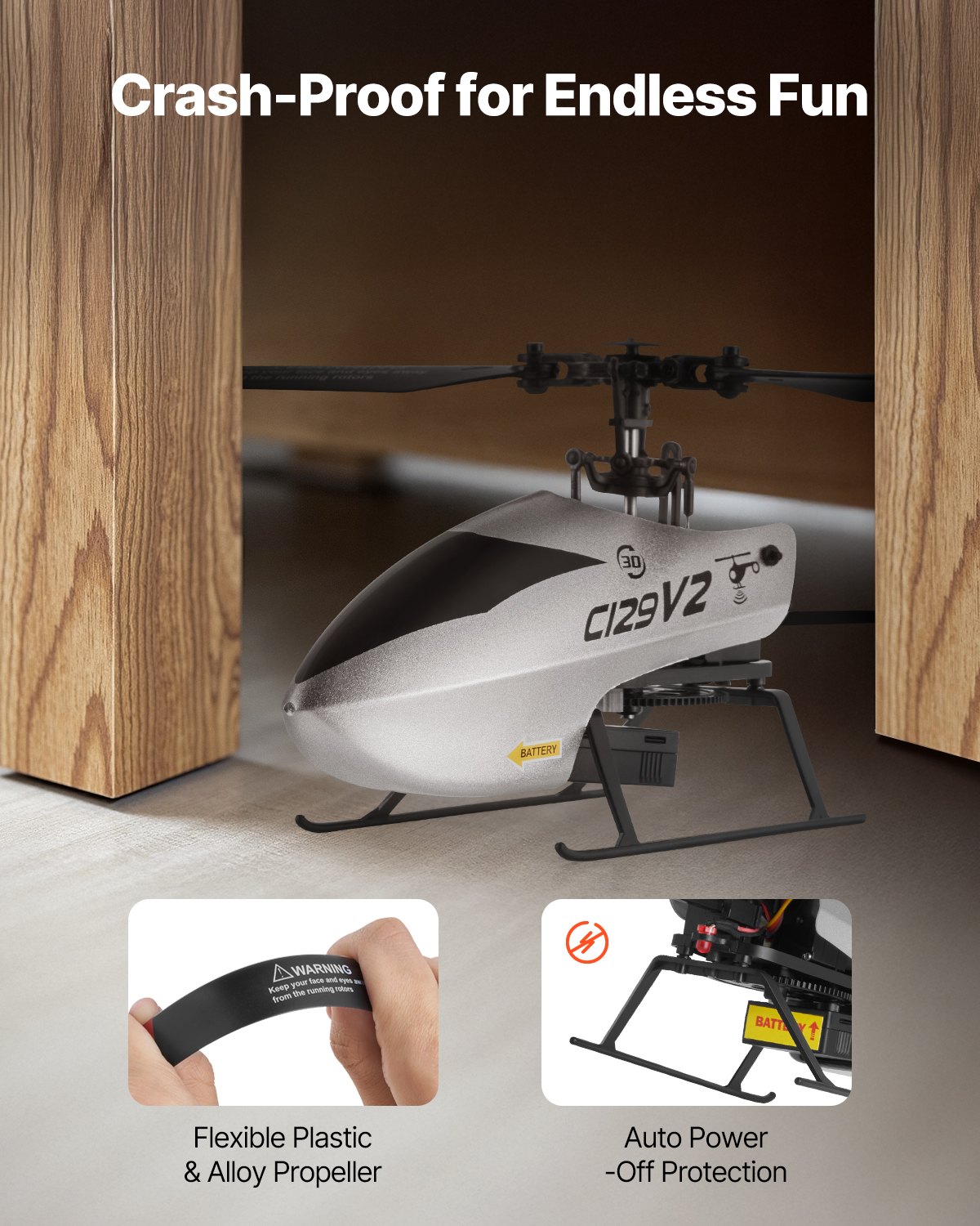 MH84GS6Grchelicopterf4 VEVORshoplv One Key Start