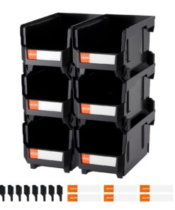 VEVOR Stackable Plastic Storage Bins 37.7x21.5x18 cm