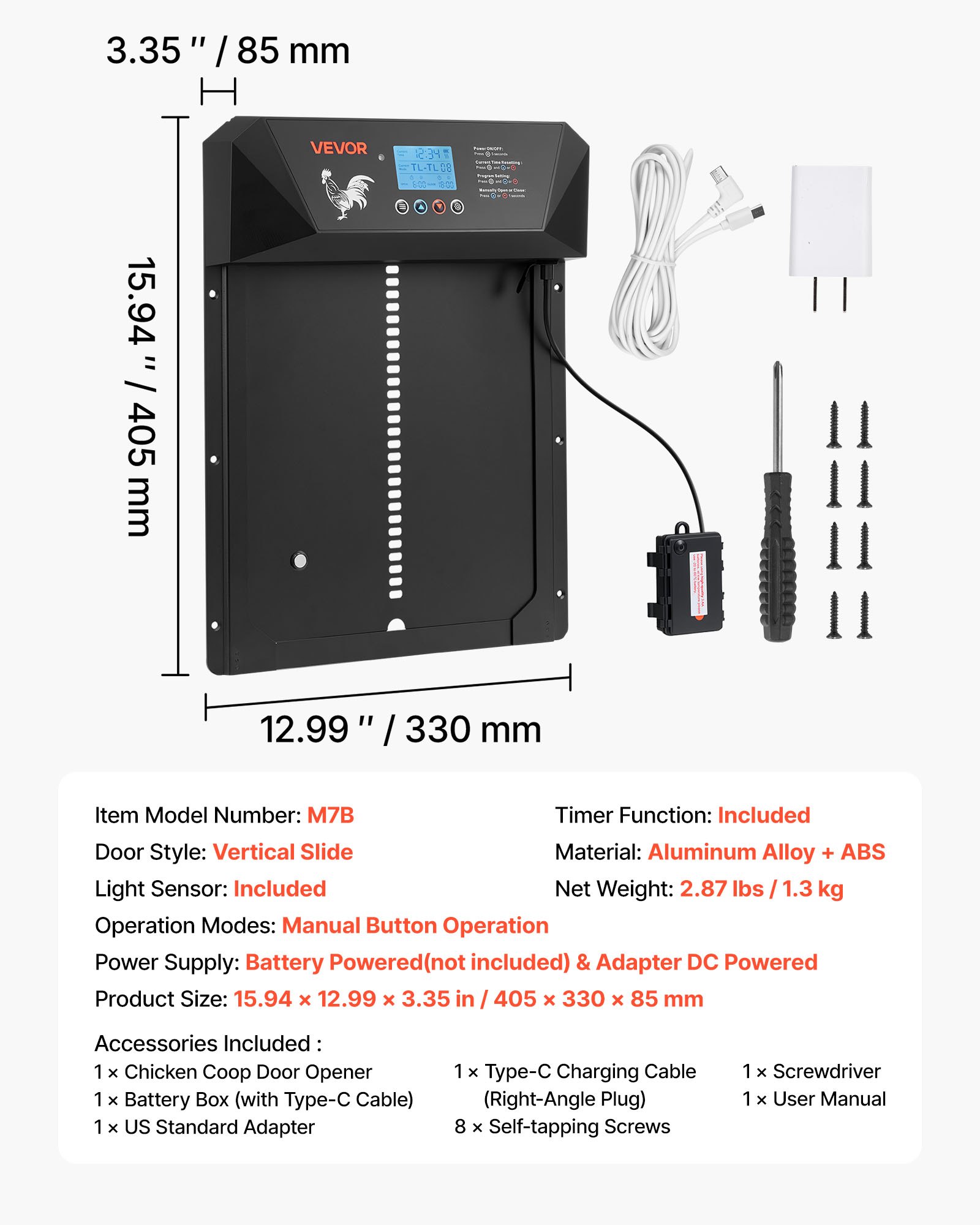 MHA4EDZPchickencoopdooropenerf6 VEVORshoplv