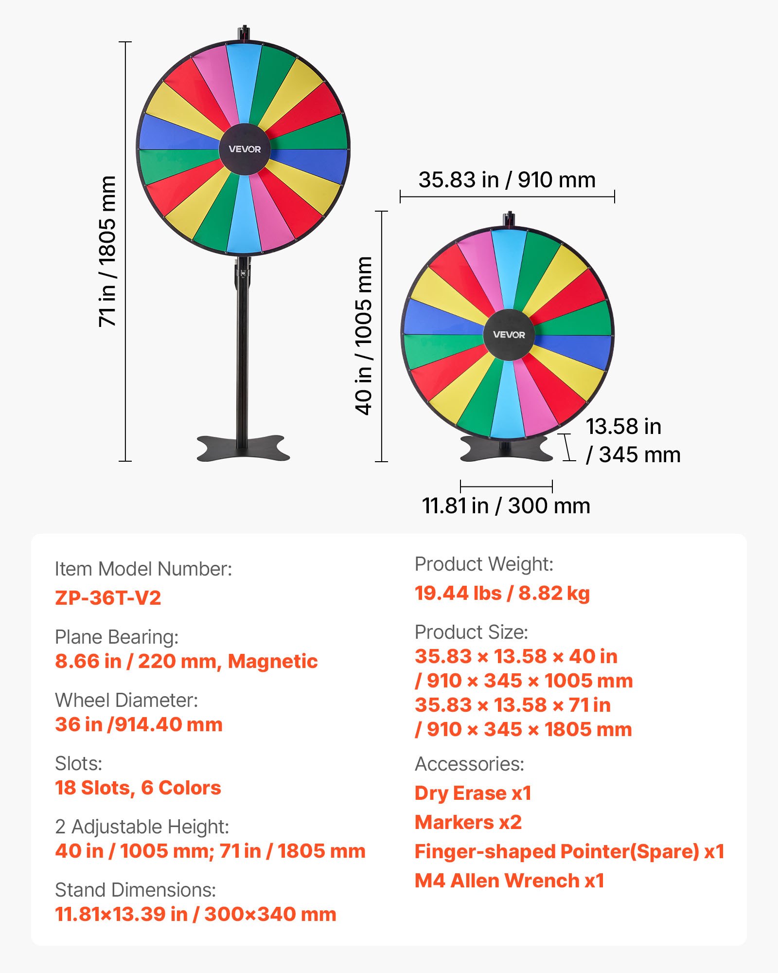 MHA4F2P6prizewheelf6 VEVORshoplv Простий монтаж